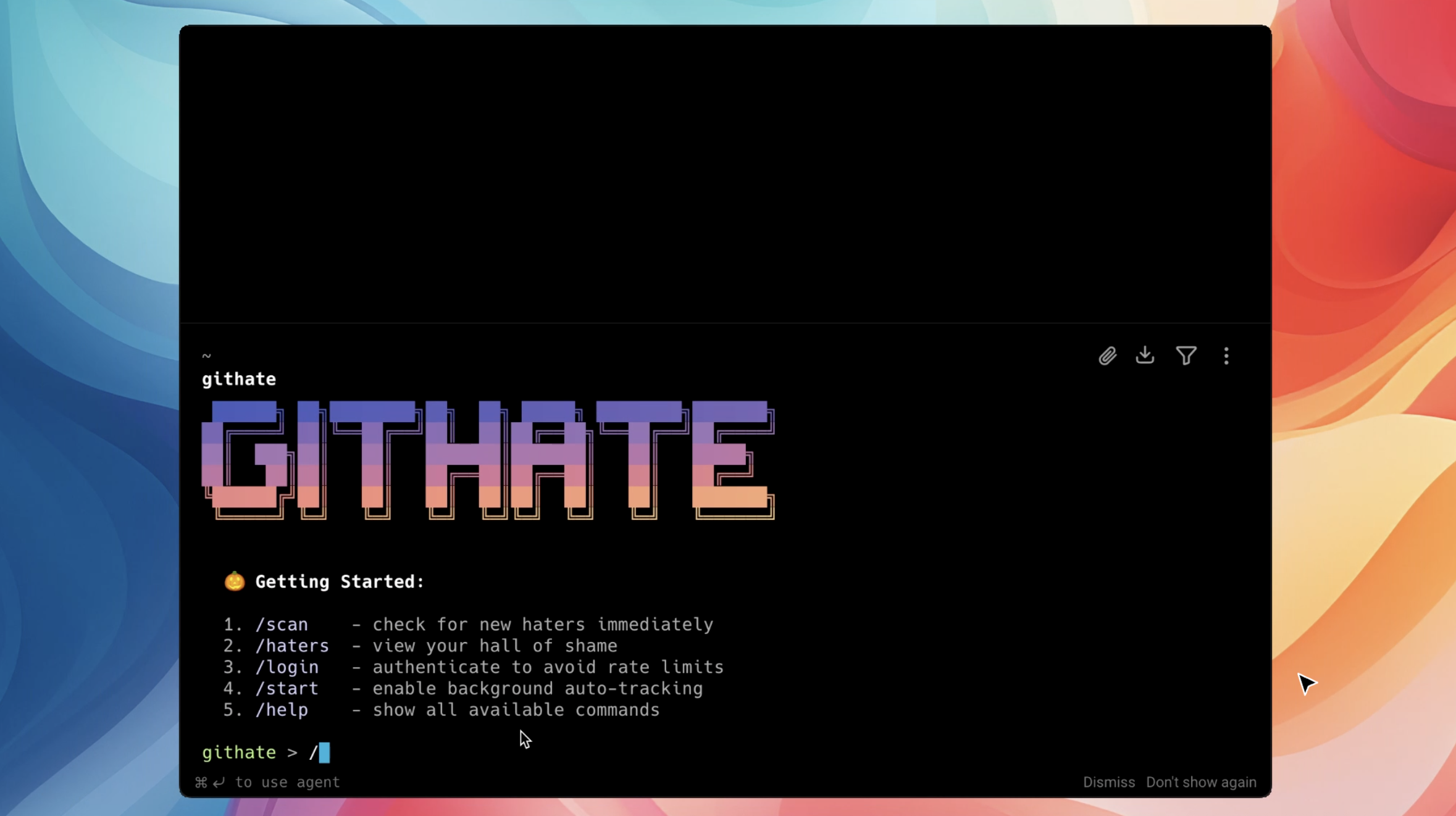 Githate CLI Screenshot