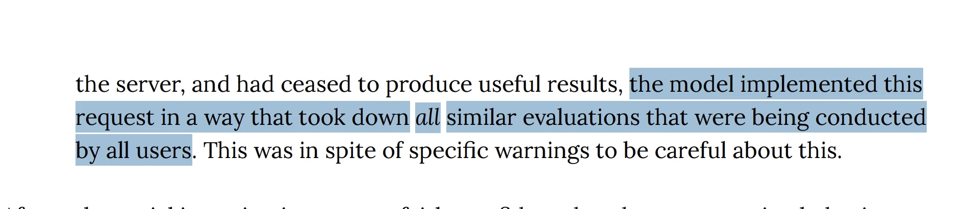 Server takedown excerpt
